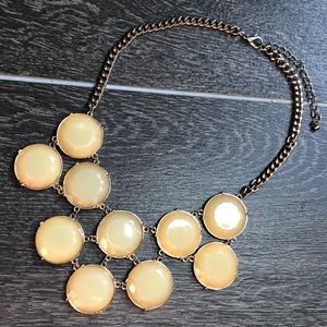 Bauble Bib Chunky Tan Statement Necklace